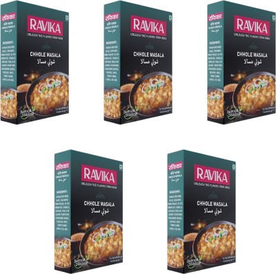 RAVIKA Chole Masala, Chana Masala For Cooking(5 x 50 g)