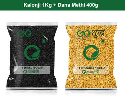 Goshudh Dana Methi 400gm & Kalonji 1Kg Combo Pack 1400g(2 x 700 g)