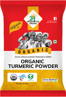 24 mantra ORGANIC Organic Turmeric Powder/Haldi Powder/Pasupu podi(200 g)