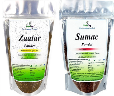 VY VedaYug Combo Sumac Powder & Zaatar Powder-Traditional Middle Eastern Spices 100g each(2 x 50 g)