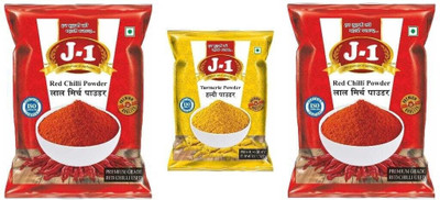 J-1 Red Chilli Powder 200g×2 Packet+ Turmeric Powder 100g×1 Packet(3 x 166.67 g)