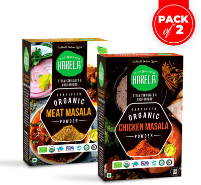HARELA Certified Organic Meat & Chicken Masala Combo - Pack of 2(2 x 100 g)