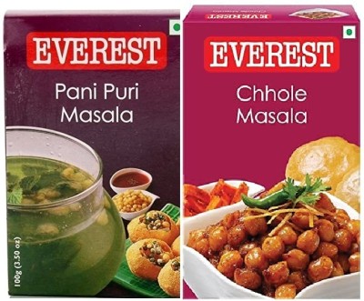 EVEREST Pani Puri Masala,+ Chhole Masala,(2 x 100 g)