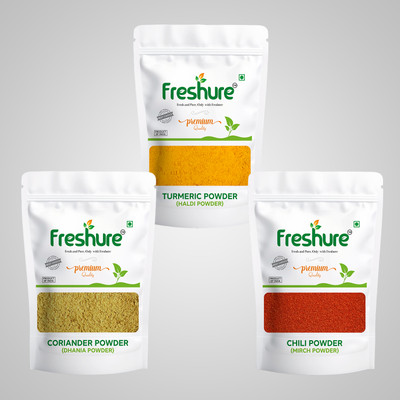 Freshure 3 Combo - Haldi, Dhaniya, Chilli Powder(3 x 33.33 g)