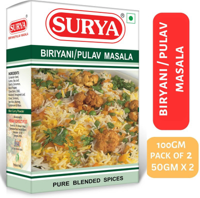 Surya 100gm Biryani Pulav masala (Pack of 2; 50g Each)(2 x 50 g)