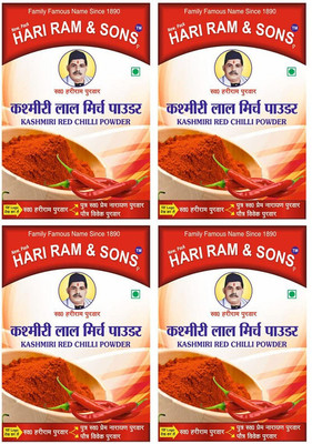 hari ram & sons Kashmirilal Brilliant Red Chilli Powder,50 Gram Each(4 x 50 g)