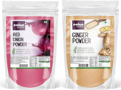 paiya organics 200GM Red Onion Powder+200GM Ginger Powder Pure & Natural(2 x 200 g)