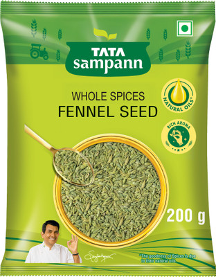 Tata Sampann Fennel Seed (Saunf), Whole Spices, Natural Oils*, Rich Aroma,(200 g)