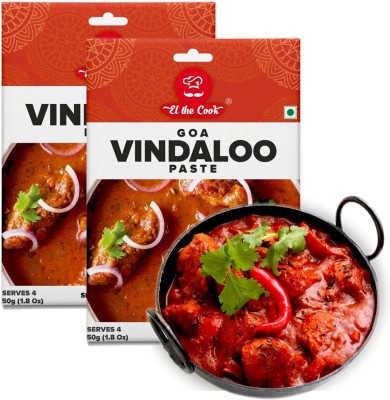 ElTheCook Goan Vindaloo Curry Paste | Spicy Masala for Chicken, Prawn, Mutton(2 x 50 g)