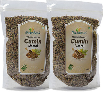 Farmbean Natural Premium Cumin Seeds | Jeera | Cumin | Jiru | Zeera | Jeelakarra(2 x 250 g)
