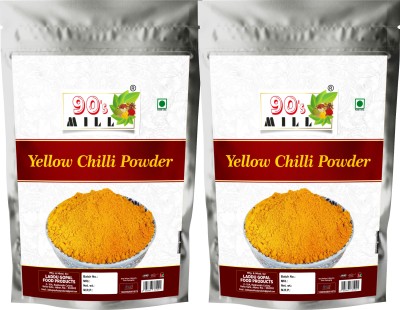 90's MILL Dhaba's Secret Chilli Powder Yellow Chilli Powder Peeli Mirch Powder-190Gx2Pk(2 x 190 g)