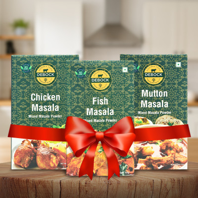 DEBOCK Premium Non-Veg Feast Combo | Fish + Chicken + Mutton | Organic and Pure Masala(3 x 100 g)