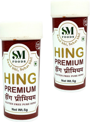 SM FOODS Premium Pure Hing | Aromatic Gluten-Free Asafoetida for Cooking & Health(2 x 5 g)