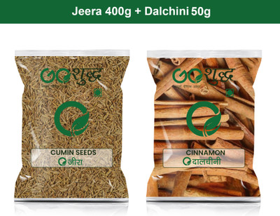 Goshudh Dalchini sabut 50gm & Jeera 400gm Combo Pack 450g(2 x 225 g)