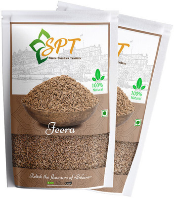 Shree Parshwa Traders Jeera 1Kg (500Gm x 2) Seeds for Authentic Indian Flavor(2 x 500 g)