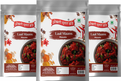 okhli musal brand Authentic Rajasthani Laal Maas Meat/Mutton Masala80Gx3Pac(3 x 80 g)