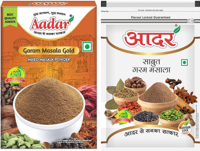 AADAR Garam Masala Gold Powder and Sabut Garam Masala for Chicken & Meat(2 x 50 g)