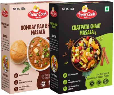 Your Cook Spices Bombay Pav Bhaji Masala & Chaat Masala (Combo of 2) Easy to Cook |(2 x 100 g)