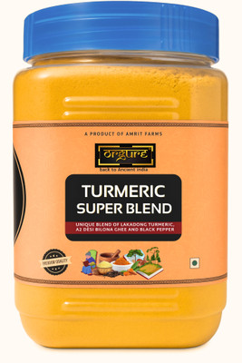 ORGURE High Curcumin Lakadong Turmeric Powder with Added Bilona Ghee and Black Pepper | Immunity Booster | Anti Inflammatory | Pure | Pack of 1KG(1000 g)