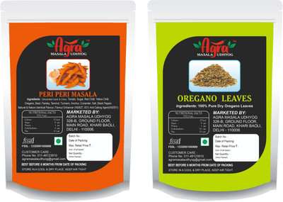 AGRA MASALA UDHYOG Combo of Peri Peri Masala 1kg and Oregano Leave 1Kg Pack of(2 x 1000 g)