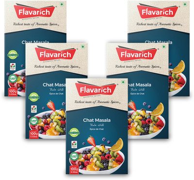 Flavarich Chat Masala, Pack of 5, 100 Grams each(5 x 100 g)