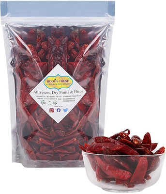 Roods Fresh Guntur Mirchi (Stemless ) (Sortex Clean)- Hot Dried Red Chilli(200 g)