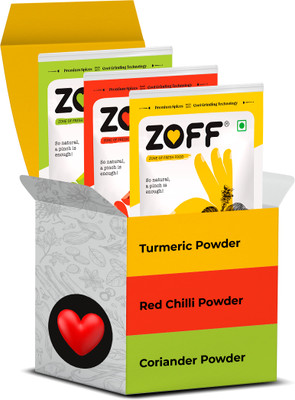 zoff Red Chilli, Coriander/Dhaniya, Turmeric Powder Spices Combo(3 x 500 g)