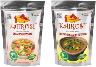 KAIRUSI Combo Pack Sambar Powder and Vathakulambu Powder(2 x 100 g)