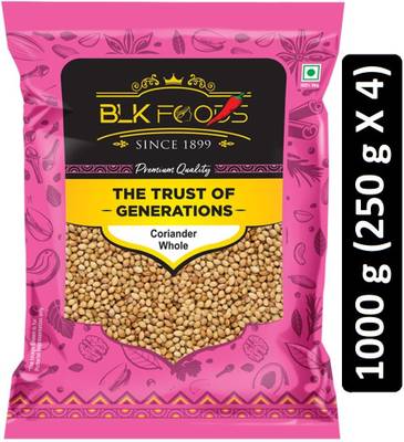 BLK FOODS Select Coriander Whole (Dhaniya Sabut) 1000g (4 X 250g)