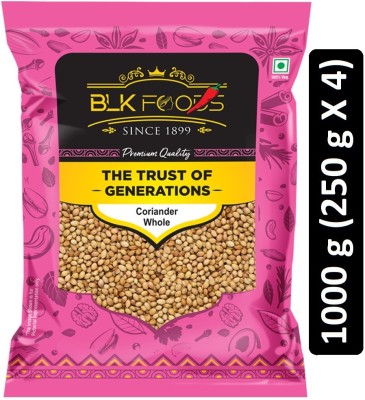 BLK FOODS Select Coriander Whole (Dhaniya Sabut) 1000g (4 X 250g)(4 x 250 g)