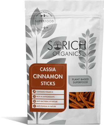Sorich Organics Cassia Cinnamon Stick Dalchini Sticks Cinnamon Quills Sabut Dal Chini(100 g)