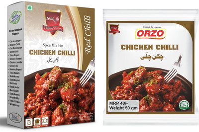 testofo Chicken Chilli Masala 55g & Orzo Chicken Chilli Masala Powder 50g(2 x 52.5 g)
