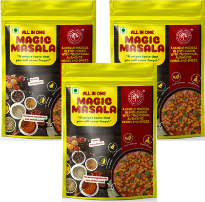 Puro Miles All-In-One Magic Masala/Taste Booster/Jiravan_Jeeravan/ Indori Poha Chat Masala(3 x 100 g)
