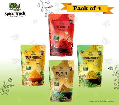 Spice Truck Essential Spices Combo [Pack of 4] 100gm, No Preservatives(4 x 100 g)