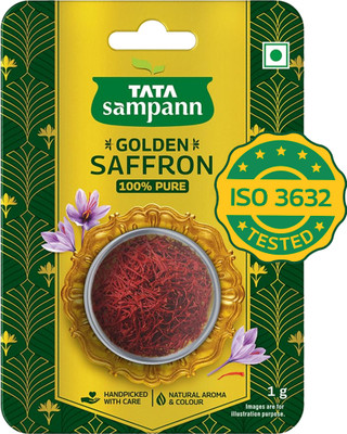 Tata Sampann Golden Saffron, Natural Aroma & Colour, Pure Kesar(1 g)