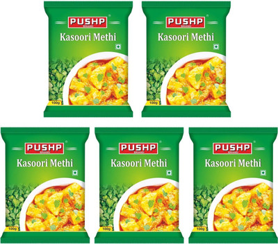 Pushp Brand Kasuri Methi Pouch (Pack of 5, 100g in each pack)(5 x 100 g)