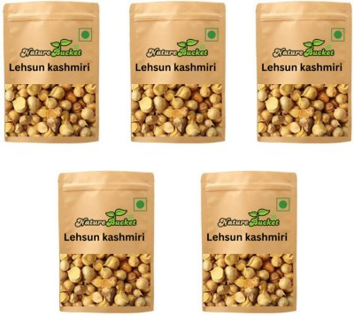 nature bucket Kashmiri Garlic | Himalayan Single Clove Garlic | Kashmiri Lehsun |Snow Mountain(5 x 100 g)