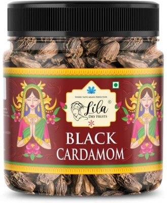 lila dry fruits Aromatic Whole Big Black Cardamom (150 gm) | Badi Kali Elaichi(150 g)