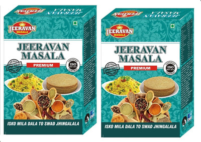 JEERAVAN Poha Masala Fruit Chaat Masala | Tastemaker | Mix of 32 Blended Healthy Spices(2 x 100 g)