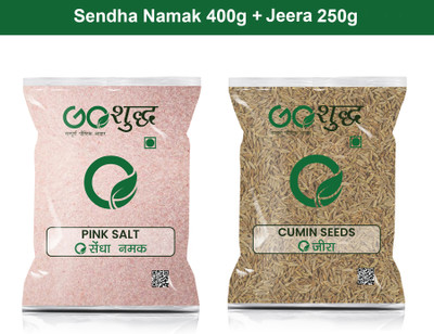 Goshudh Jeera 250gm & Sendha Namak 400gm Combo Pack 650g(650 g)