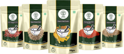 IKON Organic Everyday Kitchen Spices Combo Pack of 5|All-in-One-Organic Spices combo kit of 5(5 x 50 g)