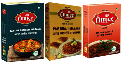 JEE OM JEE Mater Paneer, Pao Bhaji & Rajma Masala(3 x 100 g)