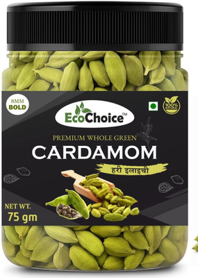 Ecochoice Elaichi ( 75 g ) Cardamom Green Whole | Grade - Bold Size - 8mm (75g)(75 g)