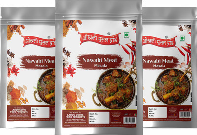 okhli musal brand Authentic Awadhi Mughlai Rich Shahi Nawabi Meat/Mutton Masala80Gx3Pk(3 x 80 g)
