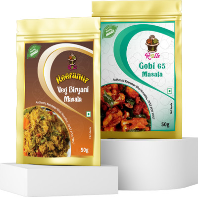 ROLLZ combo pack of veg biryani masala &gobi 65 masala(2 x 50 g)