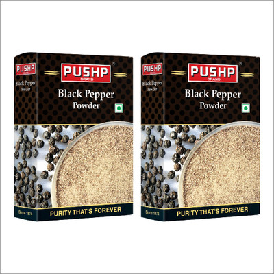 Pushp Brand Black Pepper | Fresh and Spicy Taste Perfect for Curries and Snacks | Kali Mirch(2 x 100 g)