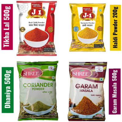 J-1 Mirch 200g Garam Masala 200g Dhaniya200g Haldi 200g(4 x 50 g)