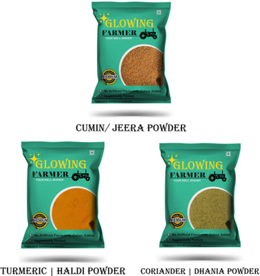 GLOWING FARMER Coriander powder, Turmeric powder & Cumin Powder Combo Pack(3 x 0.5 kg)