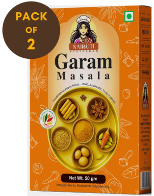 Nairuti Vyutpadan Garam Masala 50g | Pure Aromatic Indian Spice Blend | All Sabji Masala(2 x 50 g)