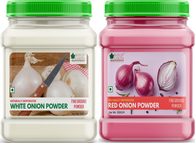 Bliss of Earth Combo Of Natural Red Onion Powder And White Onion Powder, Dehydrated, Good For Cooking & Hair Growth Pack Of 2 (500Gm Each)(2 x 0.5 kg)